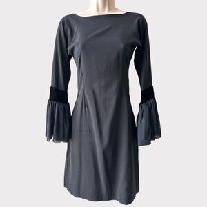 Vintage Gray/Black Silk Mini Dress